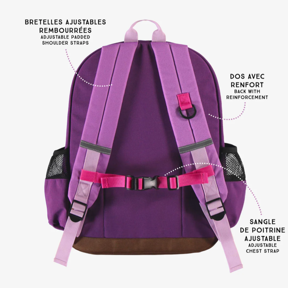 Purple Color-Block Backpack