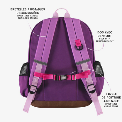 Purple Color-Block Backpack