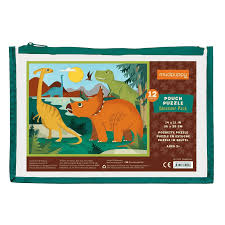 12-Piece Pouch Puzzle - Dinosaur Park