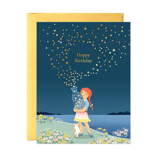 Star Bottle Greeting Cards