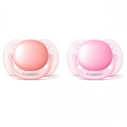 Philips Avent Ultra Soft Pocifier - Pink & Orange