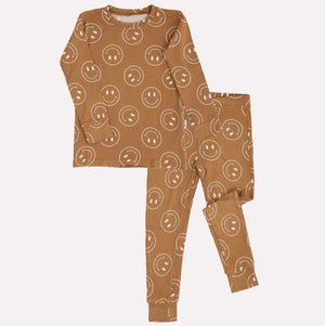 2-Piece Bamboo Sets - Caramel Smileys