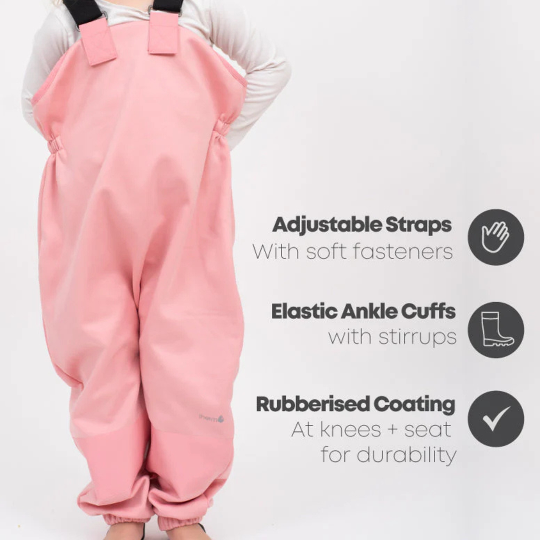 All-Weather Fleece Overalls - Peony