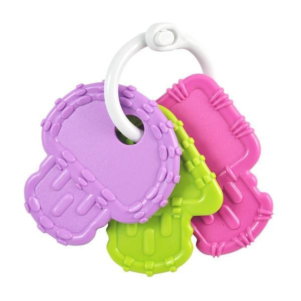 3 Teething Keys - Purple | Bright Pink | Green