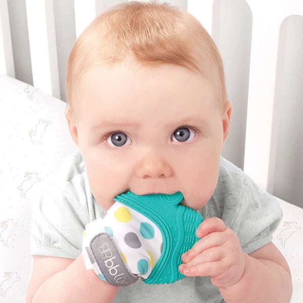 Glüv | Baby Teething Mitten - Aqua