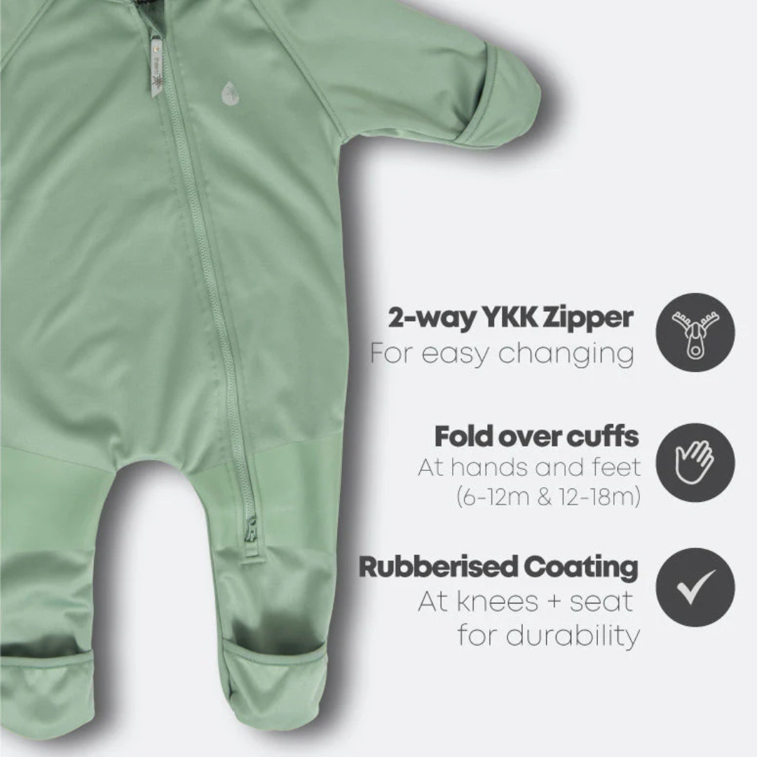 All-Weather Fleece Onesie - Basil