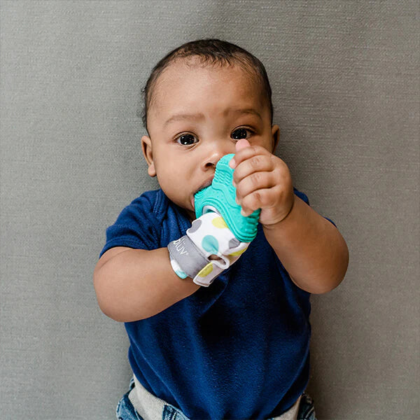 Glüv | Baby Teething Mitten - Aqua