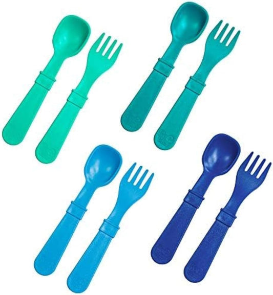 Multi Colour 8 Piece Utensil Set - True Blue