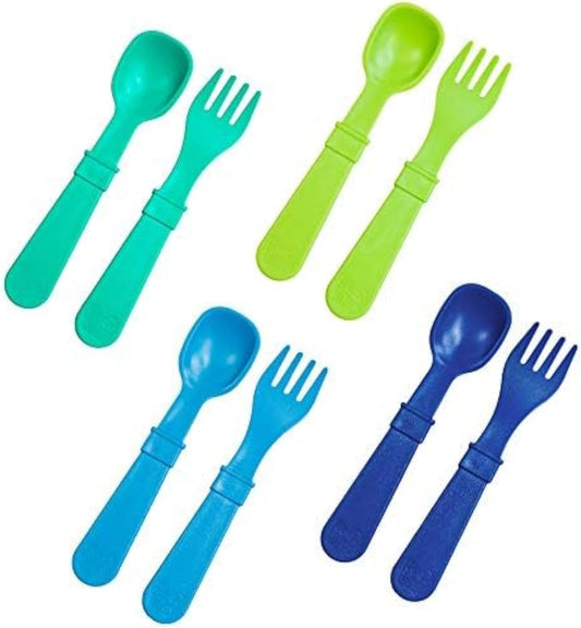 Multi Colour 8 Piece Utensil Set - Under the Sea