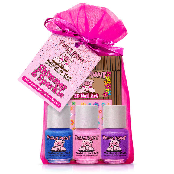 Nail Polish Gift Set | Piggy Paint - Shimmer & Sparkle