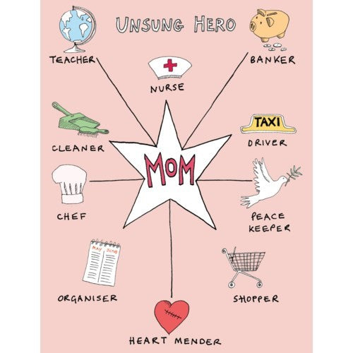 Mom: Unsung Hero Mother's Day Greeting Card