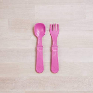 8 Piece Utensil Set - Bright Pink