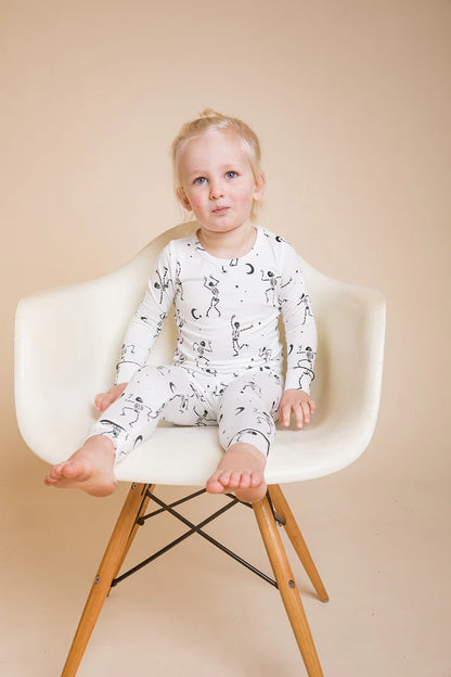 Kids Classic Bamboo PJ Set - Skeletons