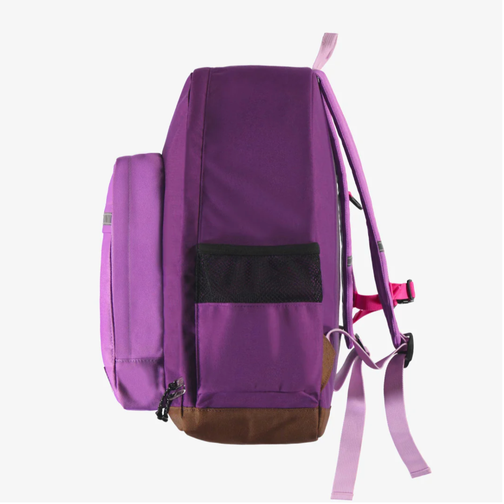 Purple Color-Block Backpack