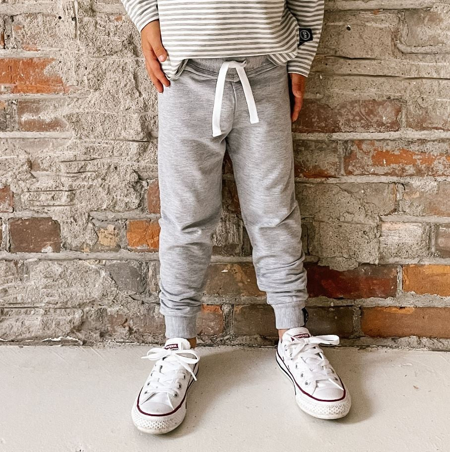 Kids Bamboo Slim Jogger - Going Grey