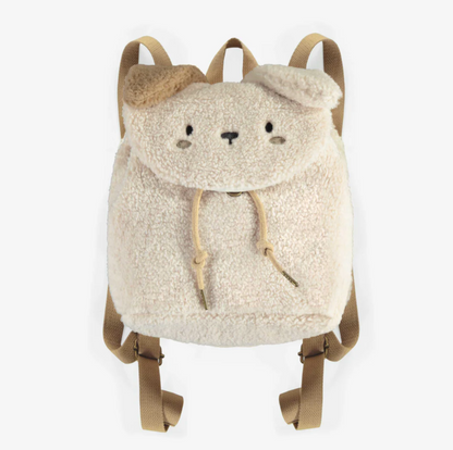 Dog Cream Shaped Sherpa Backpack