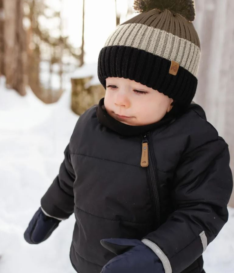 Acrylic Knit Toque - Khaki | Beige | Black