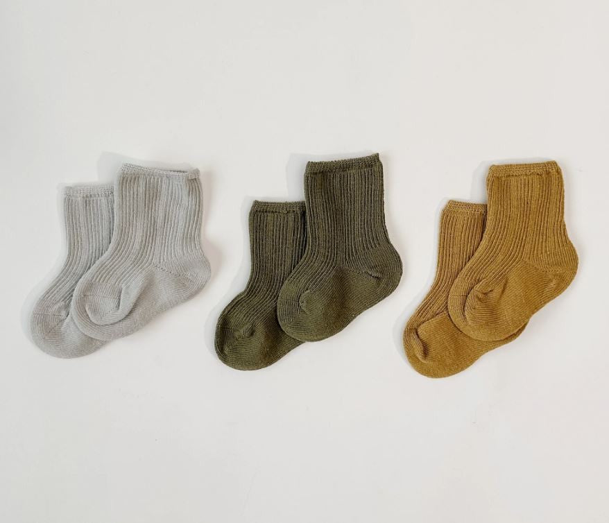 All Season Socks (3pk) - Yellow | Silver | Olive