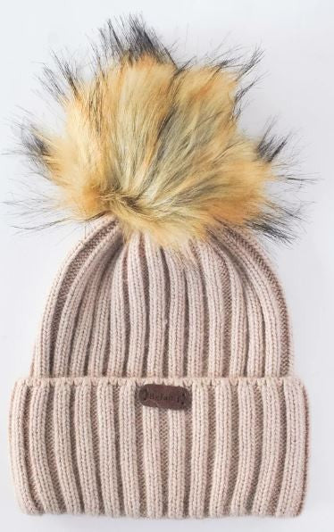 Angora Wool Beanies - Creamy Taupe