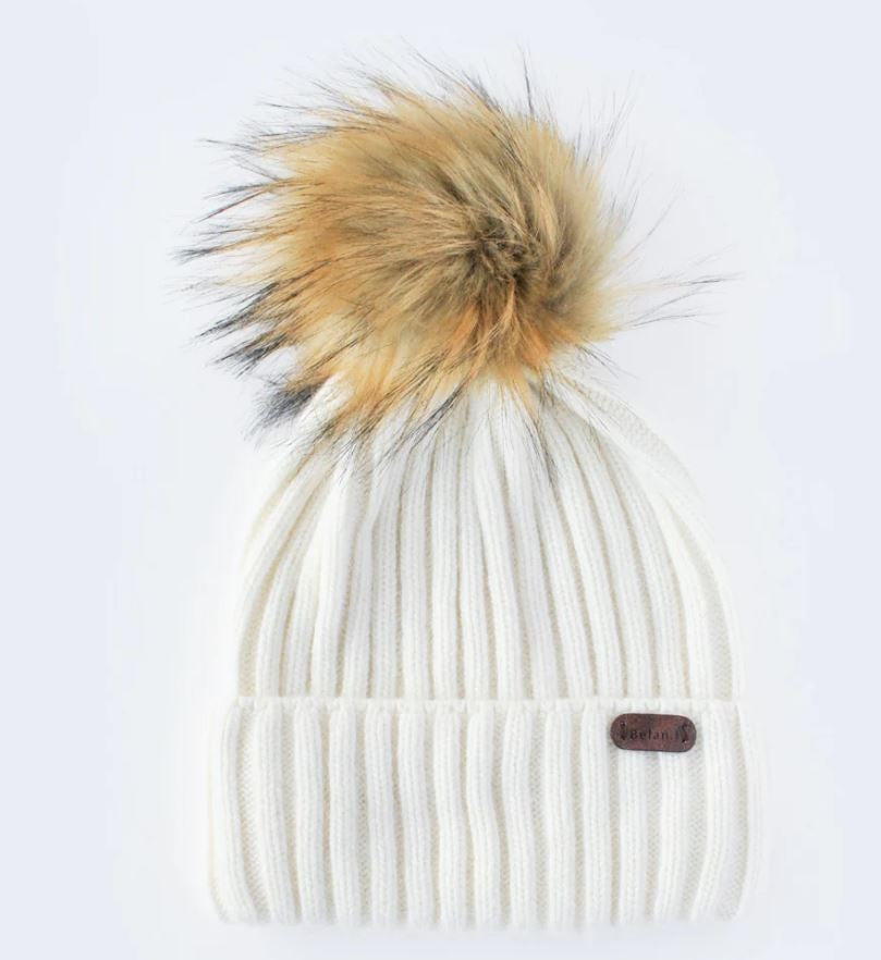 Angora Wool Beanies - White