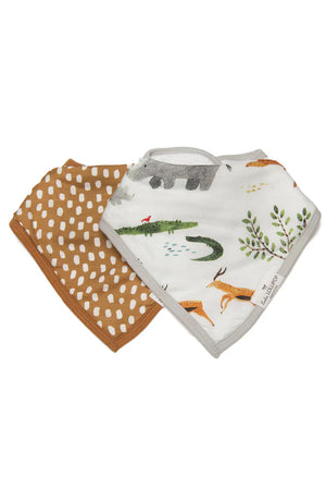 Muslin Bandana Bib Set - Safari Jungle