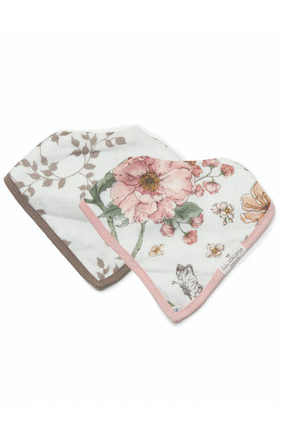 Muslin Bandana Bib Set - Secret Garden