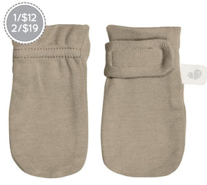 Bamboo Scratch Mittens - Taupe