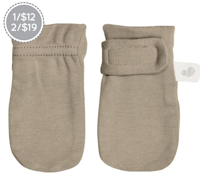 Bamboo Scratch Mittens - Taupe