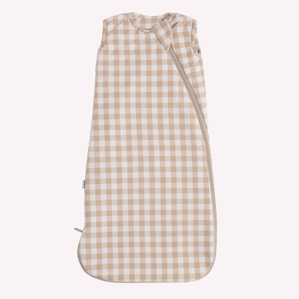 Pip + Phee Bamboo Sleep Bags 1.0 TOG - Tan Gingham