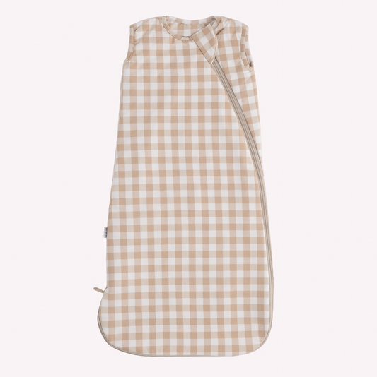 Pip + Phee Bamboo Sleep Bags 1.0 TOG - Tan Gingham