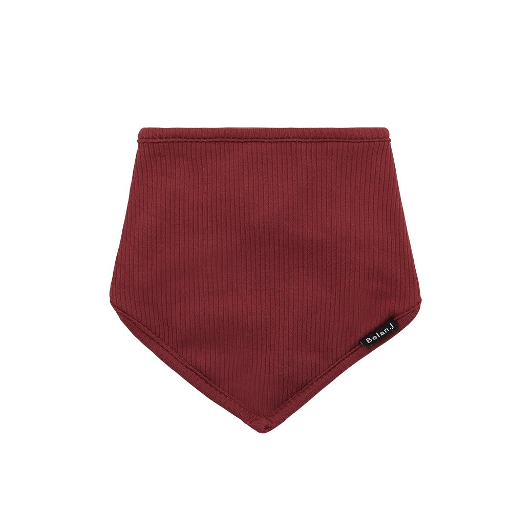 Bandana Bib - Ribbed Burgundy