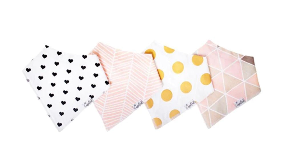 Bandana Bibs 4PK - Blush