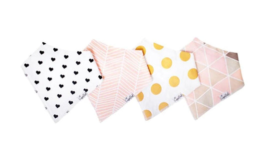 Bandana Bibs 4PK - Blush