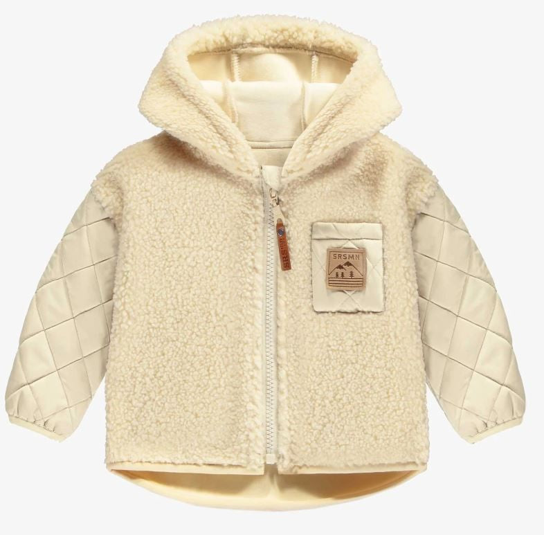 Baby Cream Plush Sherpa Zippered Jacket