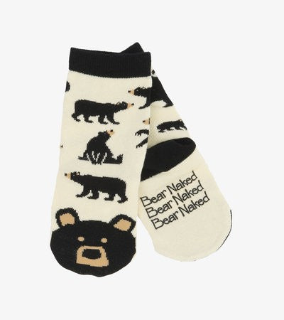 Animal Face Socks - Black Bear Naked