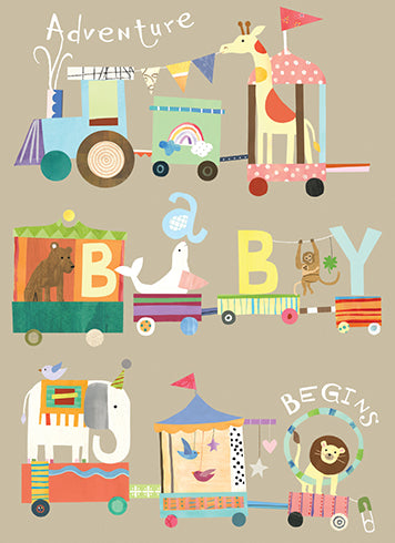 Baby Train Greeting Card