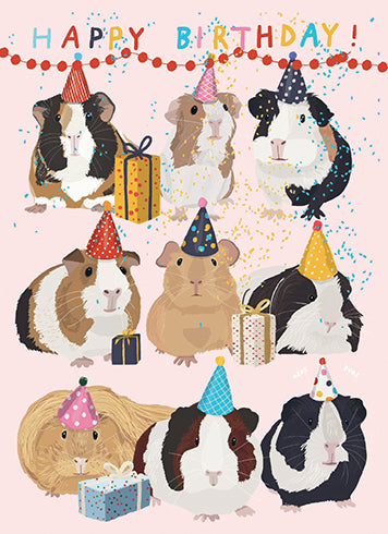 Birthday Guinea Pigs Greeting Card