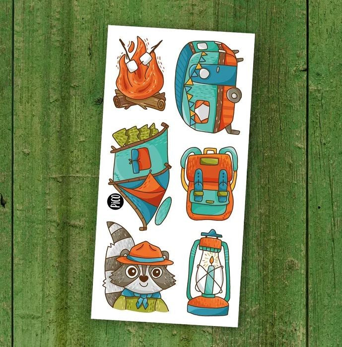 Temporary Tattoos - Camping