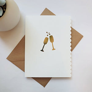 Cheers Greeting Card - Gold