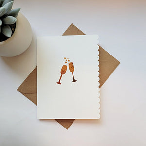 Cheers Greeting Card - Rose Gold