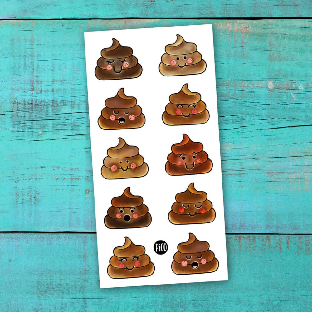 Temporary Tattoos - Cleanliness - The Poops