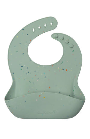 Silicone Bib | Confetti Colours - Confetti Seafoam