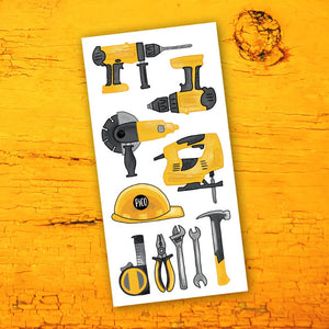 Temporary Tattoos - Construction Tools