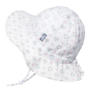 Cotton Floppy Hat - Diamond Hearts