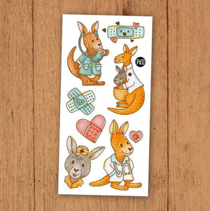 Temporary Tattoos - Doctor Kangaroo