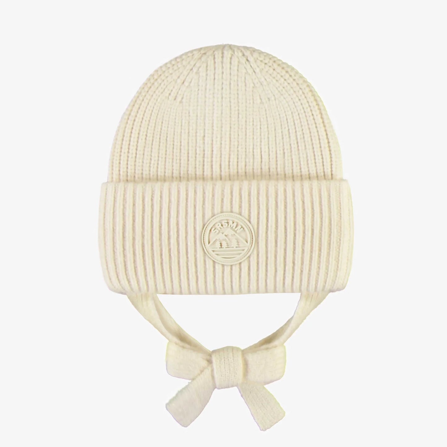 Baby Cream Knit Toque with Cords