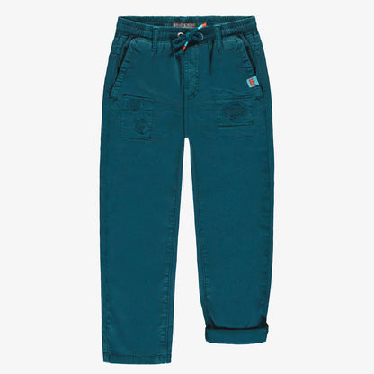 Child Blue Wide Fit Pants in Stretch Denim Twill