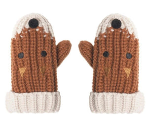 Knitted Mittens - Felix Fox