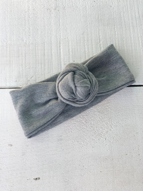 Flower Bandeau - Heathered Grey