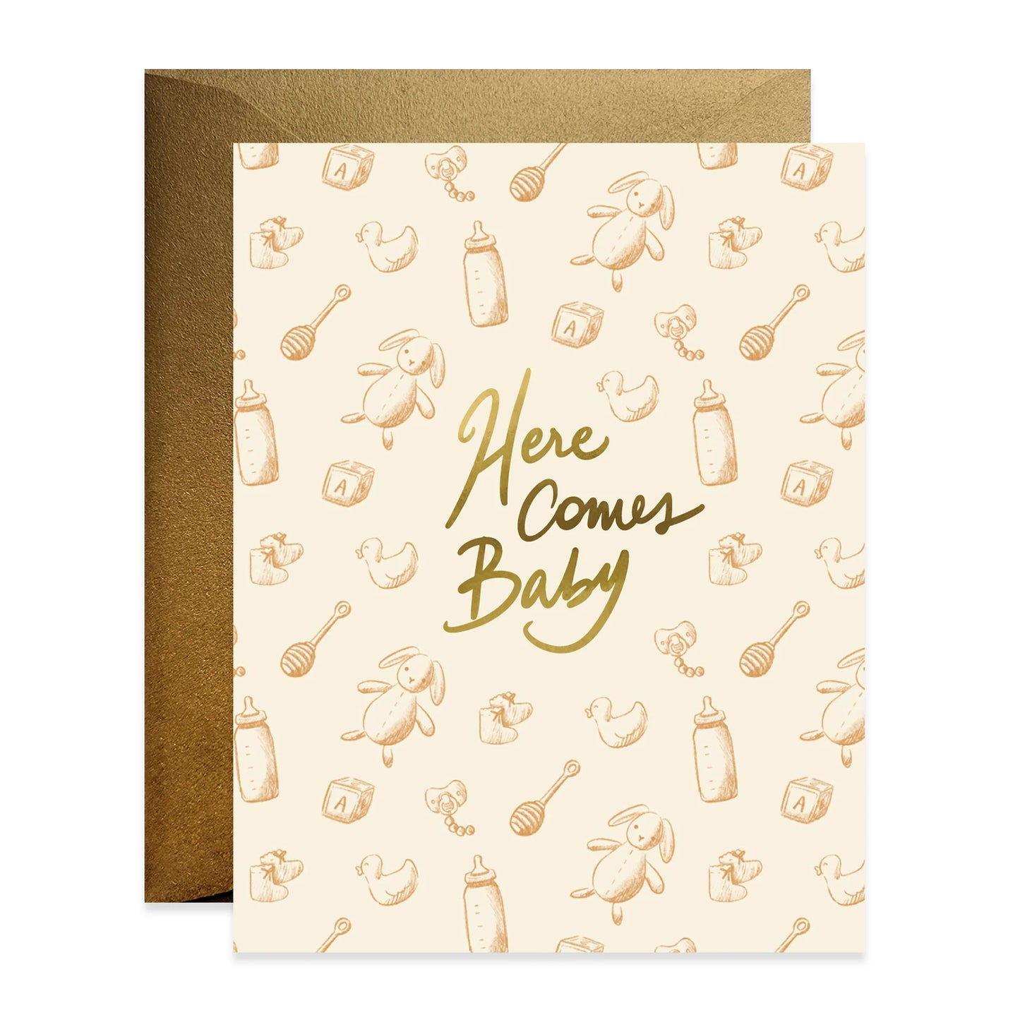 Here Comes Baby Greeting Card